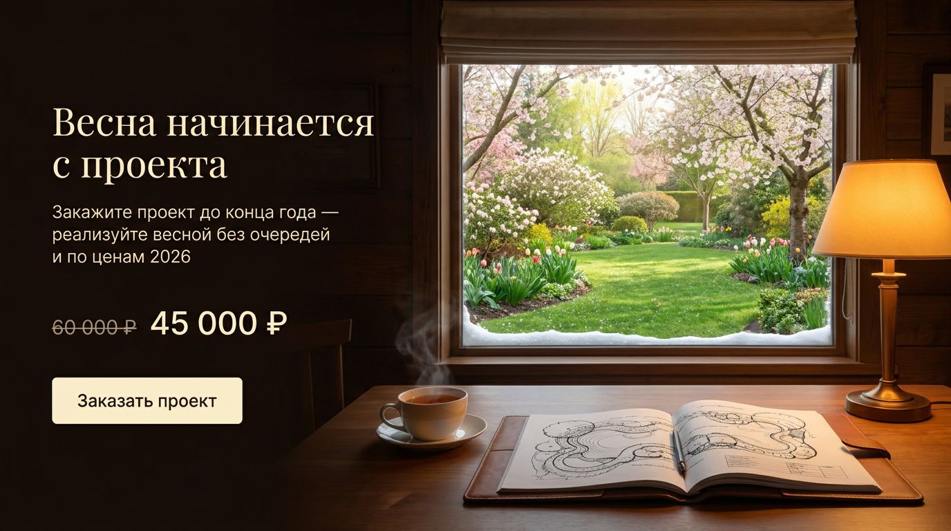 Проект сада зимой — реализация весной